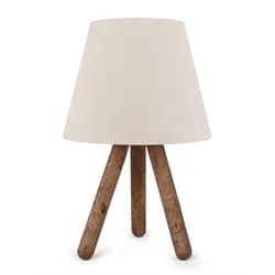 Opviq Stolní lampa Bechos 33 cm bílá/hnědá