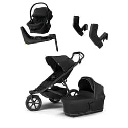 THULE Urban Glide 3 + korba + autosedačka Maple + základna Alfi + adaptéry - Black