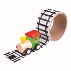 Bigjigs Toys Lepící páska -  Koleje s mašinkou