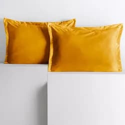 Restilo Povlaky na polštáře AmeliaHome Velvet Side Si hořčicové, velikost 50x70