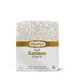 MonPeri Bamboo L 8-13 kg- 19ks EKO dětské bambusové jednorázové plenky (velikost 4)