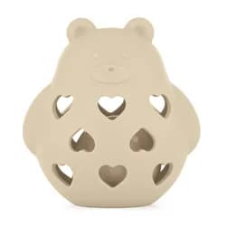 PETITE&MARS Hračka silikonová s chrastítkem Bear Basil Desert Sand 0m+ - PETITE&MARS Hračka silikonová s chrastítkem Bear Basil Desert Sand 0m+