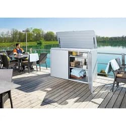 Biohort Úložný box BIOHORT Highboard 200 200,5 × 84,5 cm (stříbrná metalíza)