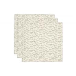 Jollein Pleny 3 ks 70x70 cm Animals Olive Green