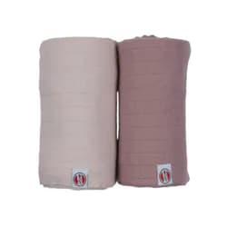 LODGER Swaddler Solid 2balení 110 x 110 cm Powder/Rose