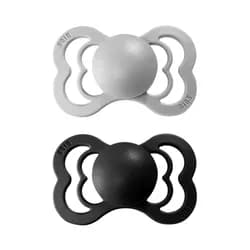 BIBS Supreme symetrické dudlíky ze silikonu 2ks vel.1 - Cloud / Black