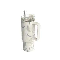 Quokka Nerezový termohrnek s brčkem Stream Cotton 950 ml