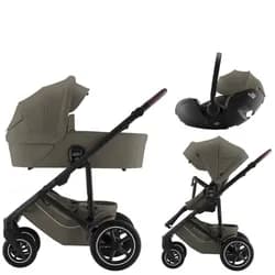 BRITAX Set kočárek Smile 5Z + hluboká korba + autosedačka Baby-Safe PRO Lux - Urban Olive