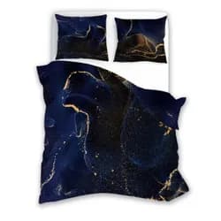 Faro Bavlněné saténové povlečení NOBILE 015 140x200 cm + 70x90 cm tmavě modré