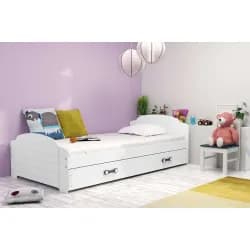 Falco Postel Lizzie 90x200 bílá/bílý pásek