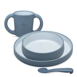 Interbaby JÍDELNÍ SET silikonový - modrý