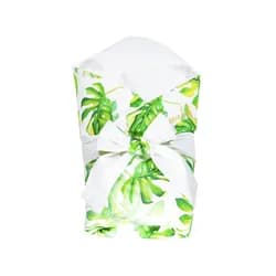enie baby Péřová zavinovačka SATINE tropical leaves 80x80 cm