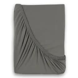 Kvalitex Luxusní bavlněné JERSEY prostěradlo s lycrou 220x200 cm - tmavě šedá