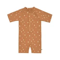 Lässig Splash Short Sleeve Sunsuit bricks caramel - 13-18m