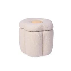 Childhome Box na hračky 2v1 Květina Off White
