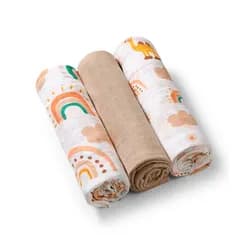 BABYONO Pleny mušelínové Super soft 3 ks - béžová - BABYONO Pleny mušelínové Super soft 3 ks - béžová