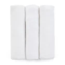 PETITE&MARS Sada plenek bambusová mušelínová 3ks Moussy Total White, 68 x 68 cm