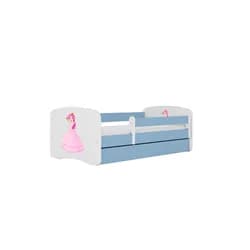 Kocot kids Dětská postel Babydreams princezna modrá, varianta 80x180, se šuplíky, s matrací