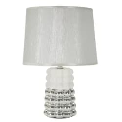 Mauro Ferretti Stolní lampa Lace 33 cm stříbrná