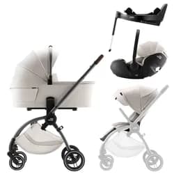 BRITAX-RÖMER Set kočárek Rio + hluboká korba + autosedačka Baby-Safe PRO + Vario Base 5Z Lux - Soft Taupe