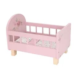 Little Dutch Postýlka pro panenky dřevěná s peřinkou Pink