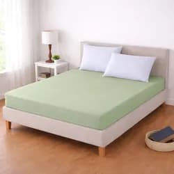 TextilCentrum Luxusní napínací mako-jersey prostěradlo s lycrou DELUXE Collection 180x200cm elastické, pistáciové