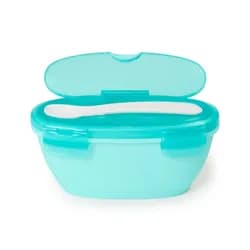 Skip Hop Miska s lžičkou v ochranném pouzdře Easy Serve Teal 240ml, 3m+