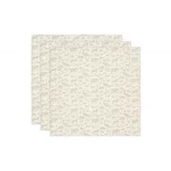 Jollein Pleny 3 ks 70x70 cm Animals Nougat