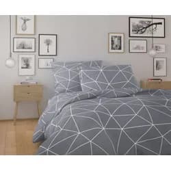 Kvalitex Bavlněné povlečení NORDIC COLLECTION 140x200 + 70x90 cm - GRID šedé