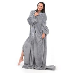 Restilo Deka s rukávy DecoKing Lazy ocelová, velikost 170x200
