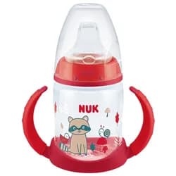 NUK FC lahvička na učení s kontrolou teploty 150ml - červený mýval
