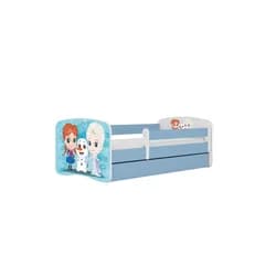 Kocot kids Dětská postel Babydreams Sněhové princezny modrá, varianta 80x180, se šuplíky, s matrací