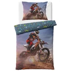 TipTrade Bavlněné povlečení 140x200 + 70x90 cm - Motokros závod v poušti
