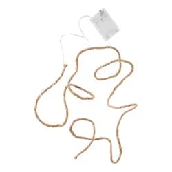 FARMHOUSE Světelný řetěz s USB přírodní lano 20 světel
