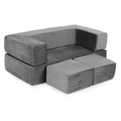 ECOTOYS Dětská modulární pohovka DIY 4 díly šedá