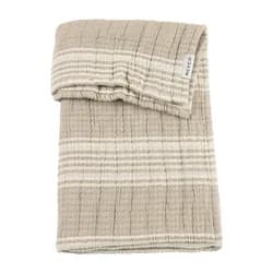 Meyco Deka z předepraného mušelínu a žakáru 100x150 - Stripe Sand
