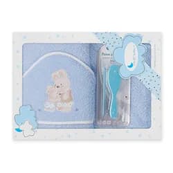 Interbaby OSUŠKA froté KRÁLÍČCI + hřeben modrá