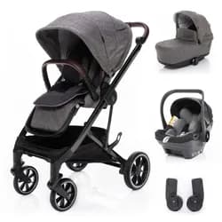 ZOPA Set kočárek Quest + korba + adaptéry + autosedačka - Tornado Grey/Black
