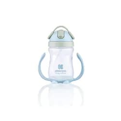 KikkaBoo Hrnek se silikonovým brčkem 300ml 12m+ Blue
