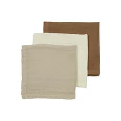 Meyco Mušelínová plena-žínka 3-balení - Offwhite/sand/toffee