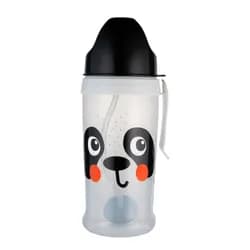 Canpol babies Lahev nevylévací sportovní se slámkou a závažím BabiesBoo 350ml panda