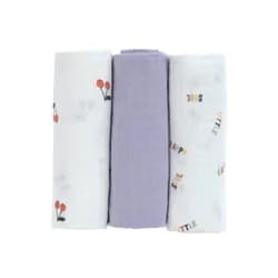 Lässig BABIES Swaddle Burp blanket 85x85 Happy Fruits cherry