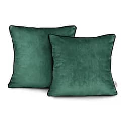 Restilo Povlaky na polštáře AmeliaHome Velvet Piping tmavě zelené, velikost 45x45