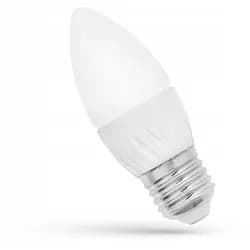 Spectrum LED LED žárovka svíčka E-27 230V 6W studená bílá