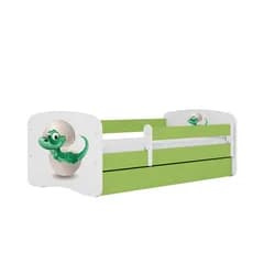 Kocot kids Dětská postel Babydreams dinosaurus zelená, varianta 80x180, se šuplíky, s matrací