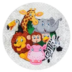 Dywany Łuszczów Dětský kusový koberec Junior Africa 160x160 (průměr) kruh