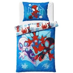 Carbotex Povlečení dětské SPIDEY PAVOUČÍ ZÁCHRANA, modré, bavlna hladká, 140x200cm + 70x90cm