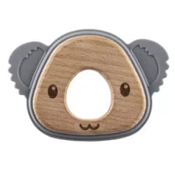 ZOPA Silikonové dřevěné kousátko Koala - Dove Grey