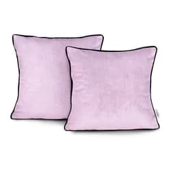 Restilo Povlaky na polštáře AmeliaHome Velvet Piping růžové, velikost 45x45