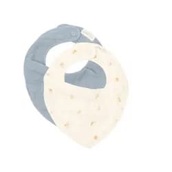 Little Dutch Bryndáček bandana Forest Treasures & Denim Blue 2 ks